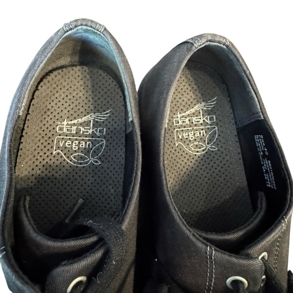 Dansko Vegan Veda Canvas Black Lace-Up Clog Sneakers, Size 40 (9.5-10) - Picture 6 of 10